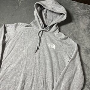 North Face Hoodie‎ Sweatshirt Women L Gray Pullover Hiking USA Patch Womens
